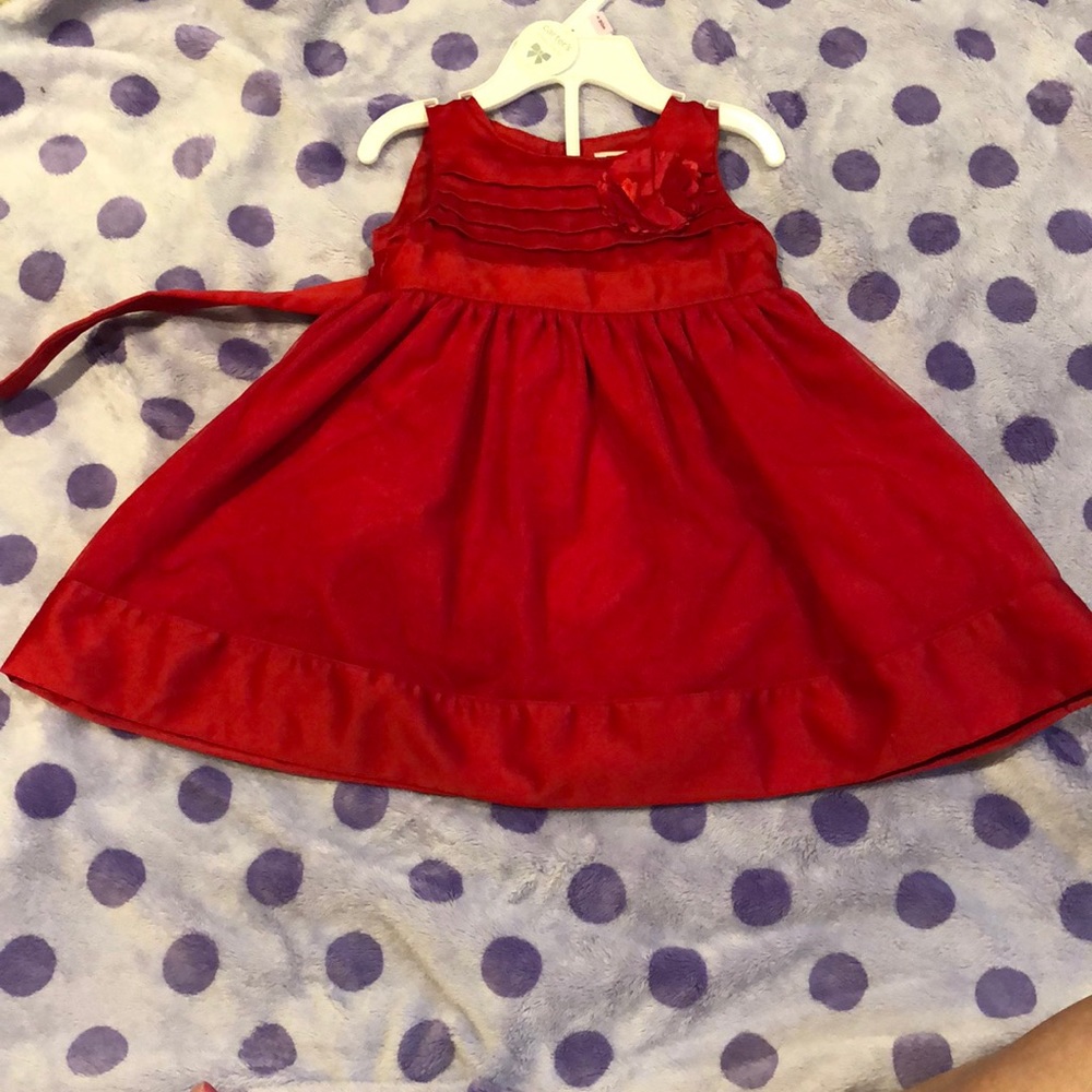Red holiday dress never worn.